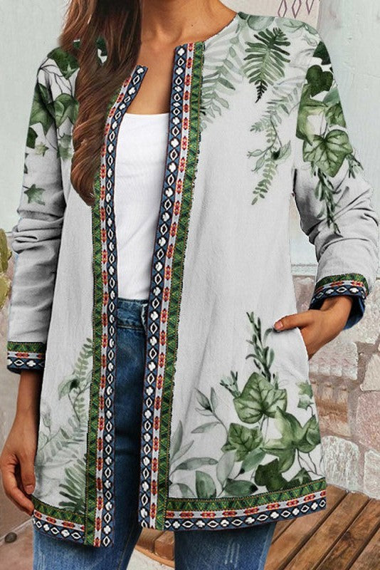 Yvette Women's Floral Cardigan | Open Front