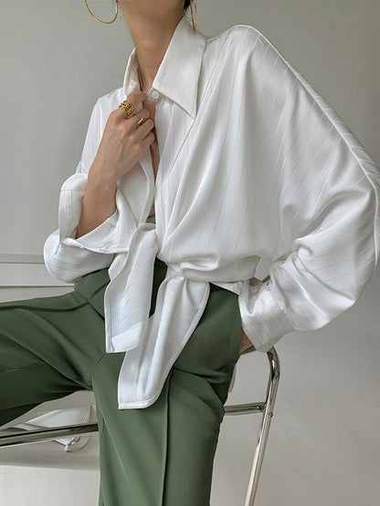 Mira Women's Oversized Shirt - flat lay