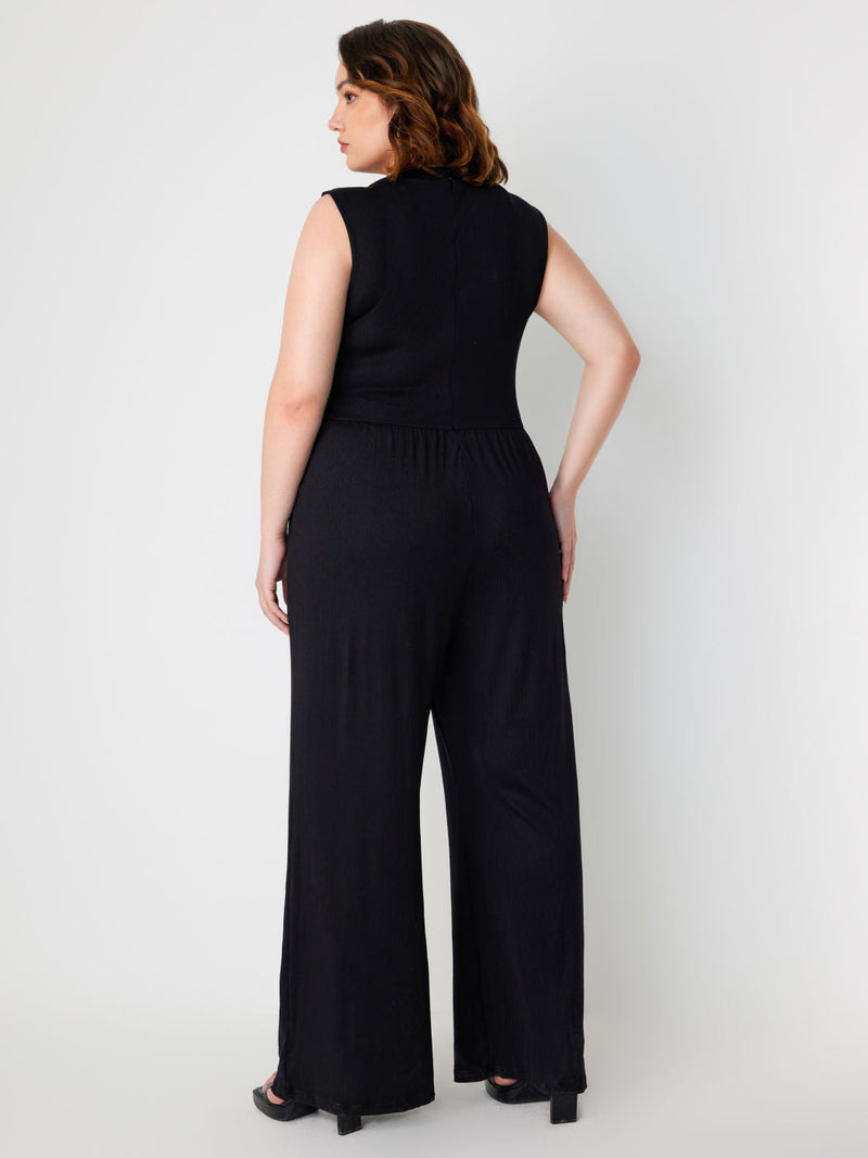 Nadia Women's Jumpsuit - fabric and finish detail