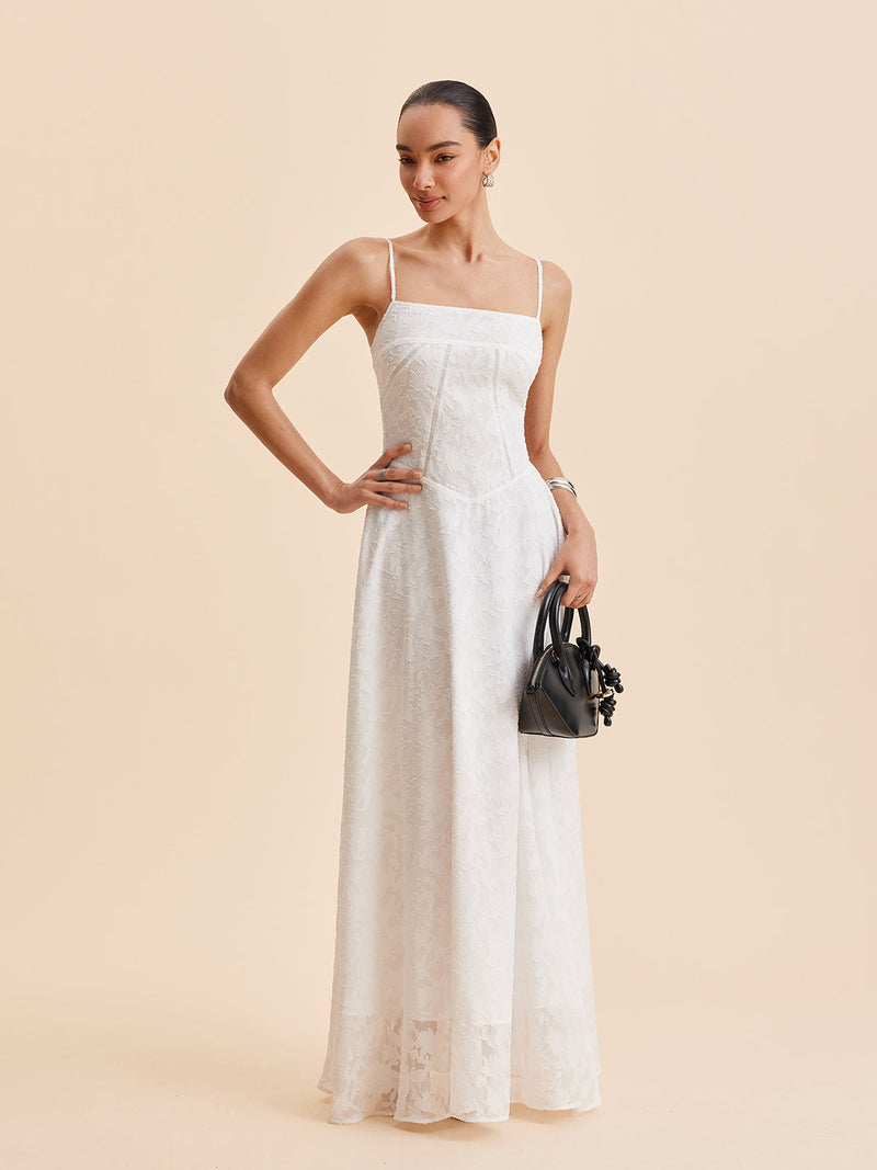 Bijou Women's Floral Dress - fabric and finish detail