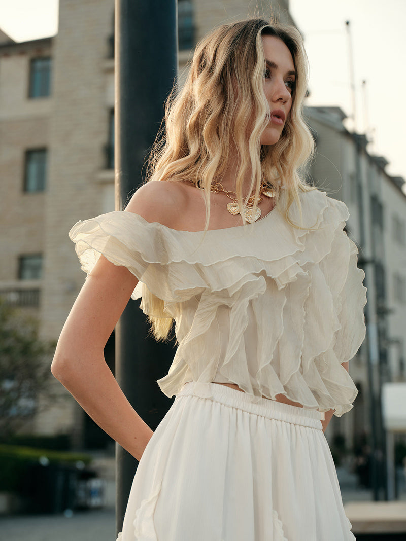 Vienna Women's Top - fabric and finish detail