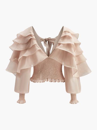 Elena Women's Pleated Top - shown in use