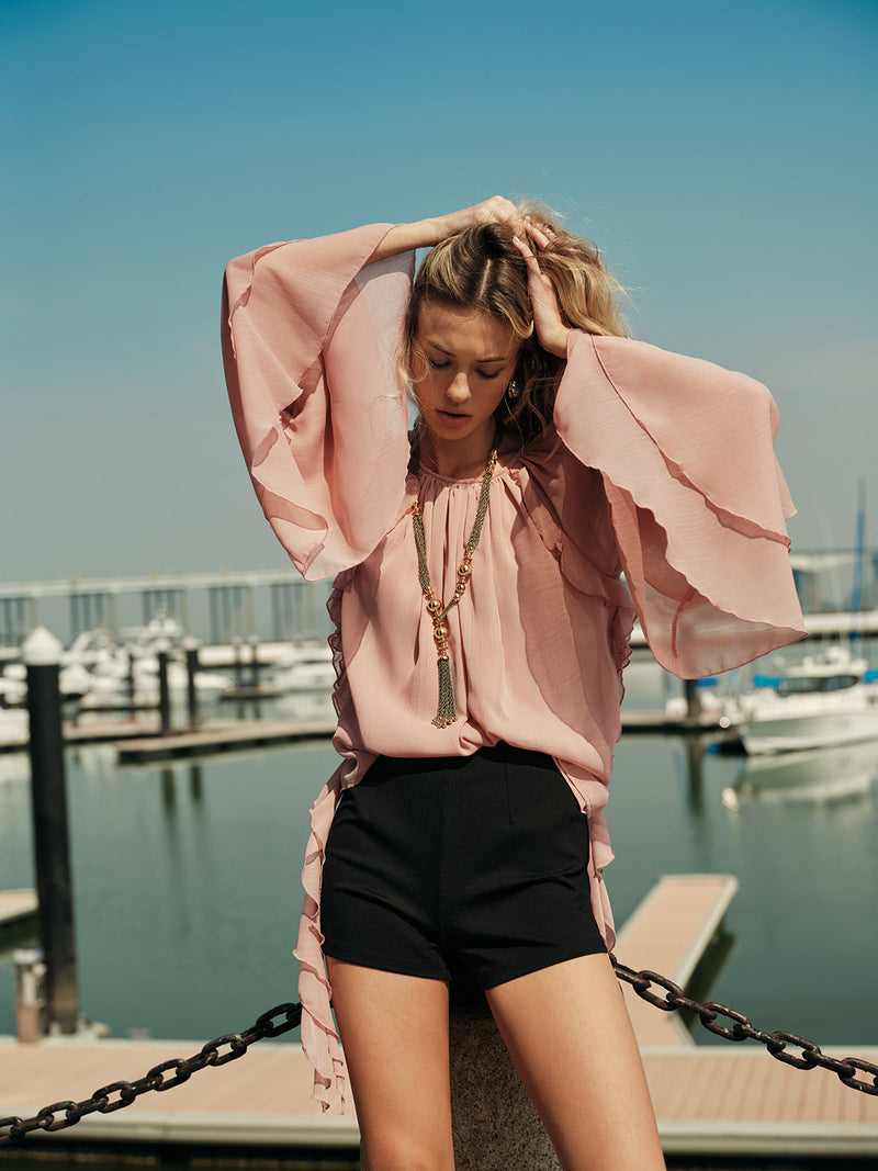Nell Women's Blouse - fabric and finish detail