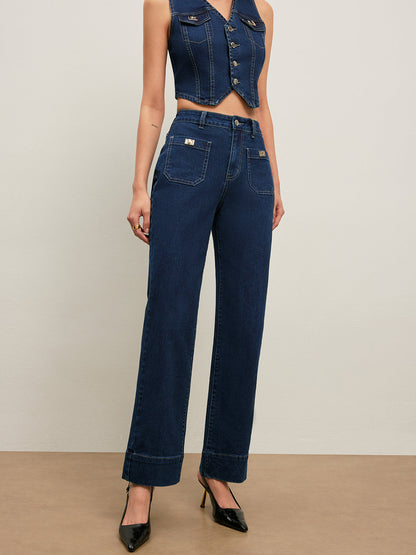 June Women's Jeans - fabric and finish detail