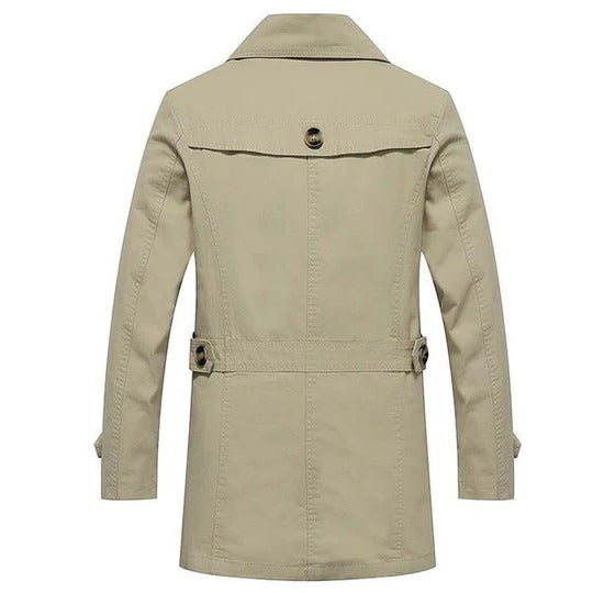 Ulla Women's Trench Coat - fabric and finish detail