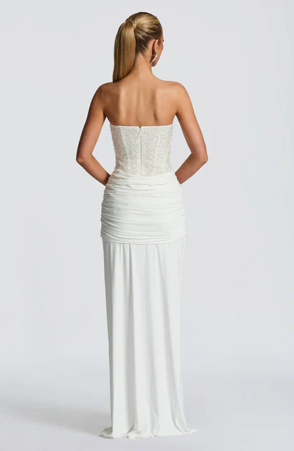 Saskia Women's Maxi Dress - fabric and finish detail