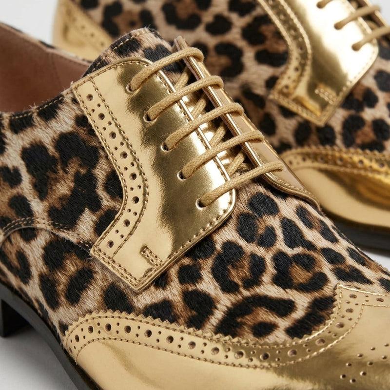 Cormac Men's Leopard Loafers - fabric and finish detail