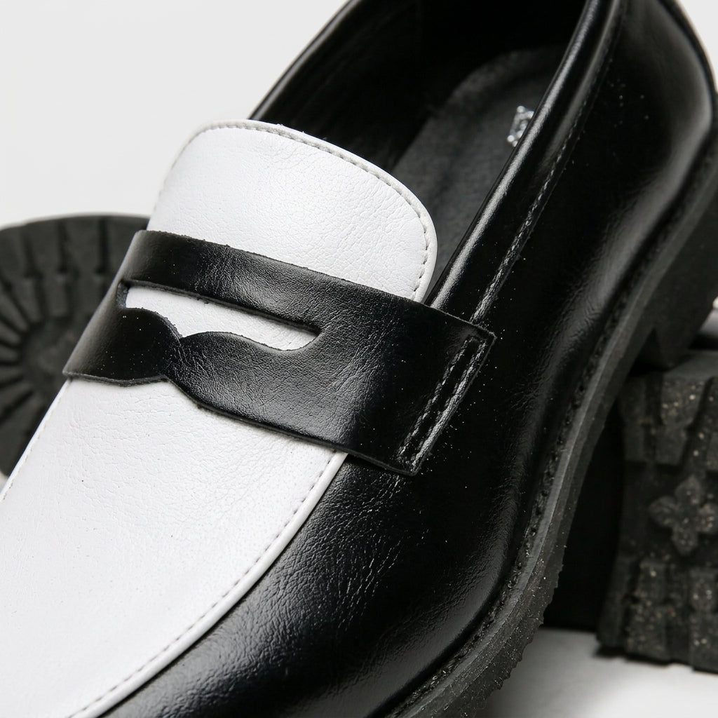 Finnian Men's Loafers - fabric and finish detail
