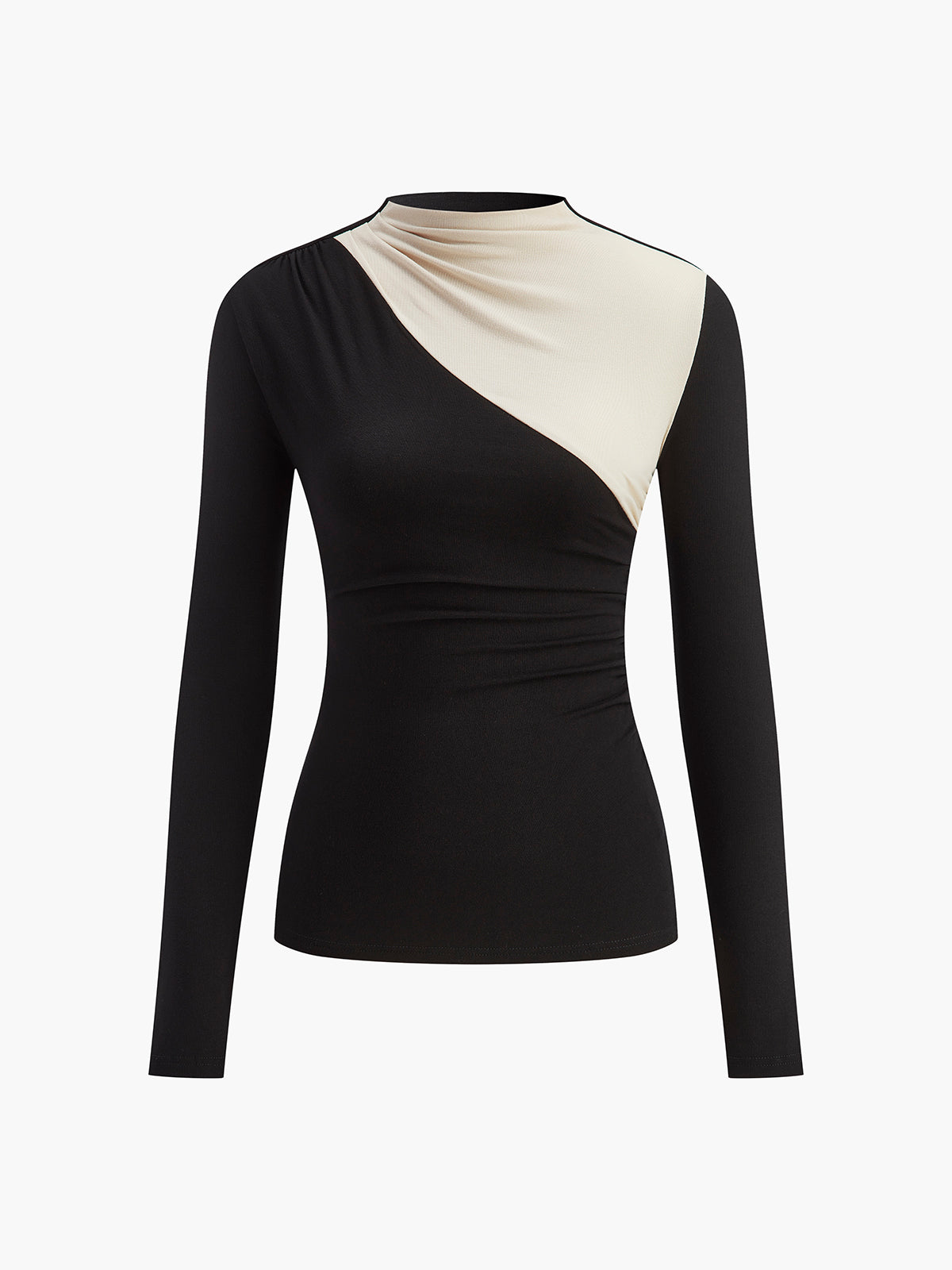 Sable Women's Pleated T-shirt - close-up detail