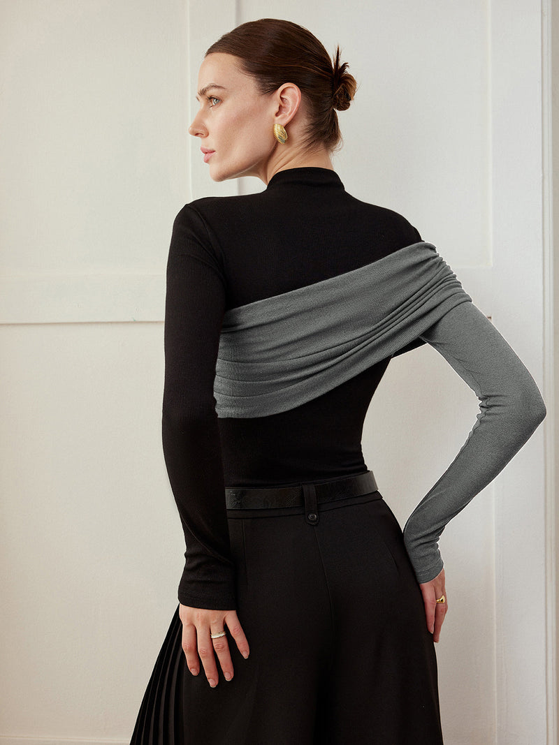 Noor Women's Pleated Top - styled view