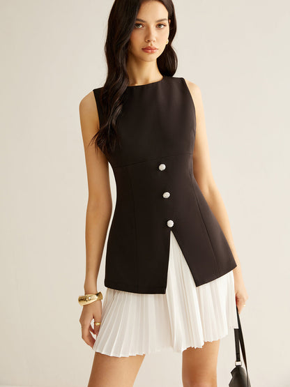 Rowan Women's Pleated Dress - back view