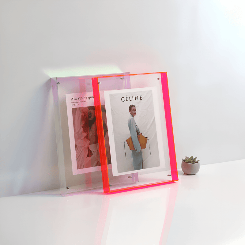 Coloured Acrylic Picture Frame | Transparent Design, Display