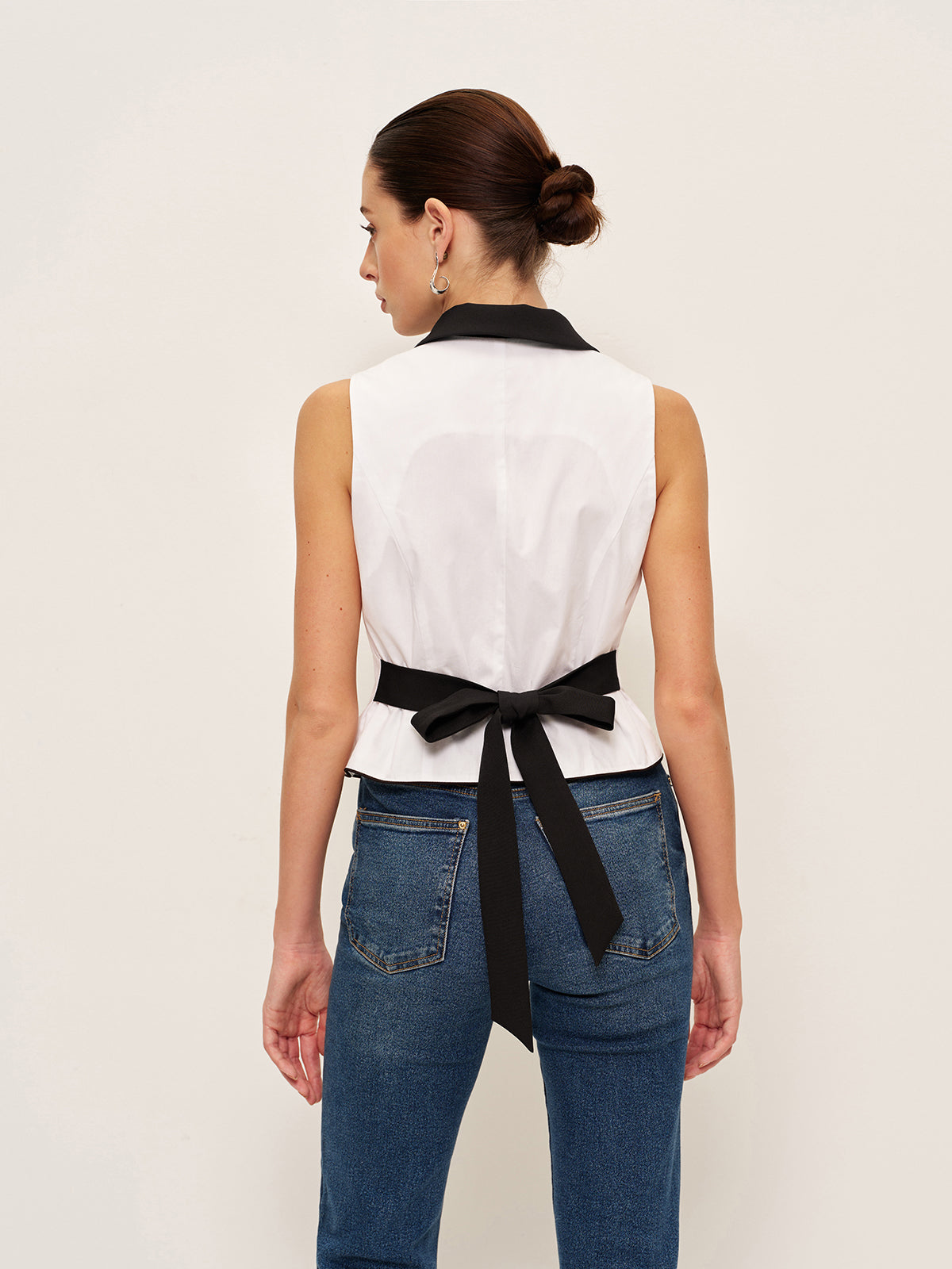 Ivy Women's Striped Vest - styled view