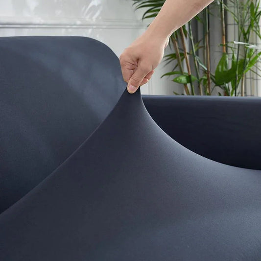 L-Shaped Clay Grey Sofa Cover