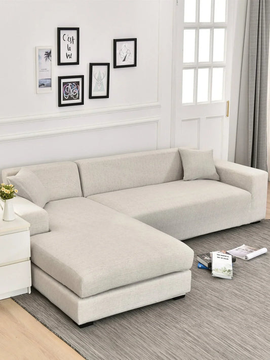 L-Shaped Cross Pattern Egg Shell Sofa Cover