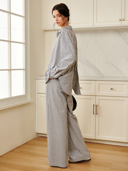 Beatrix Women's Linen Shirt - flat lay