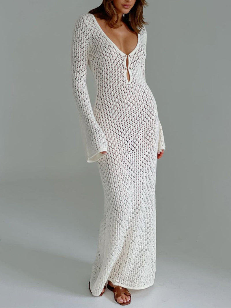 Astrid Women's Cover-up | Knit, Long Sleeve, Maxi