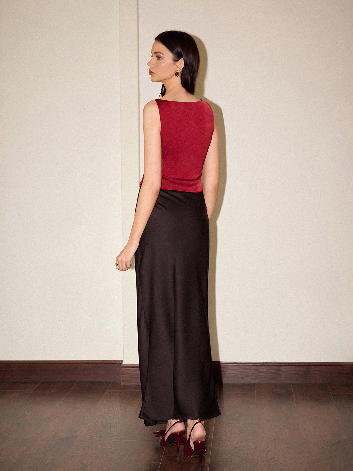 Nora Women's Satin Camisole - shown in use