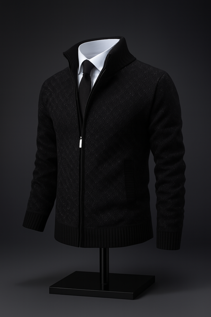 Quill Men's Cardigan - close-up detail