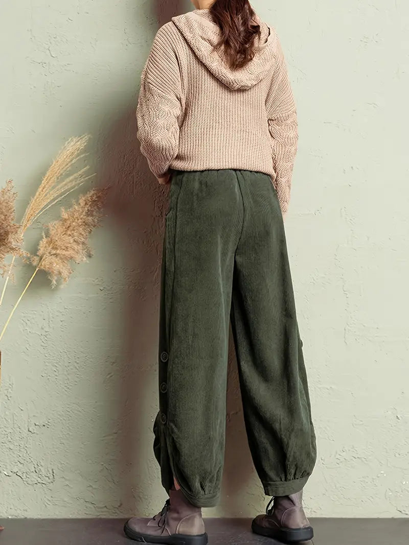 Noor Women's Corduroy Pant - back view