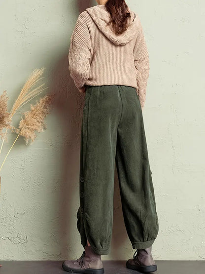 Noor Women's Corduroy Pant - back view