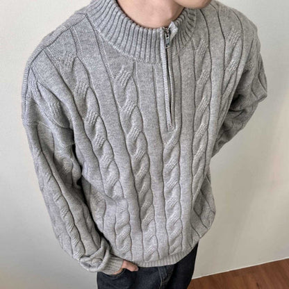 Jasper Men's Cable Knit Sweater - front view