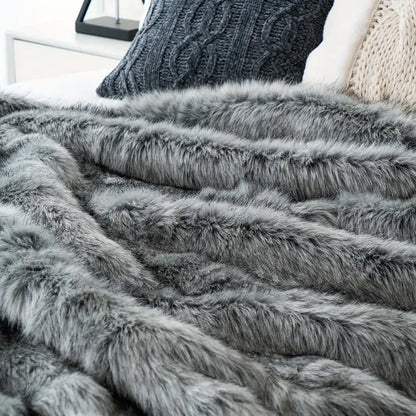 Ash Solar Throw Blanket - front view