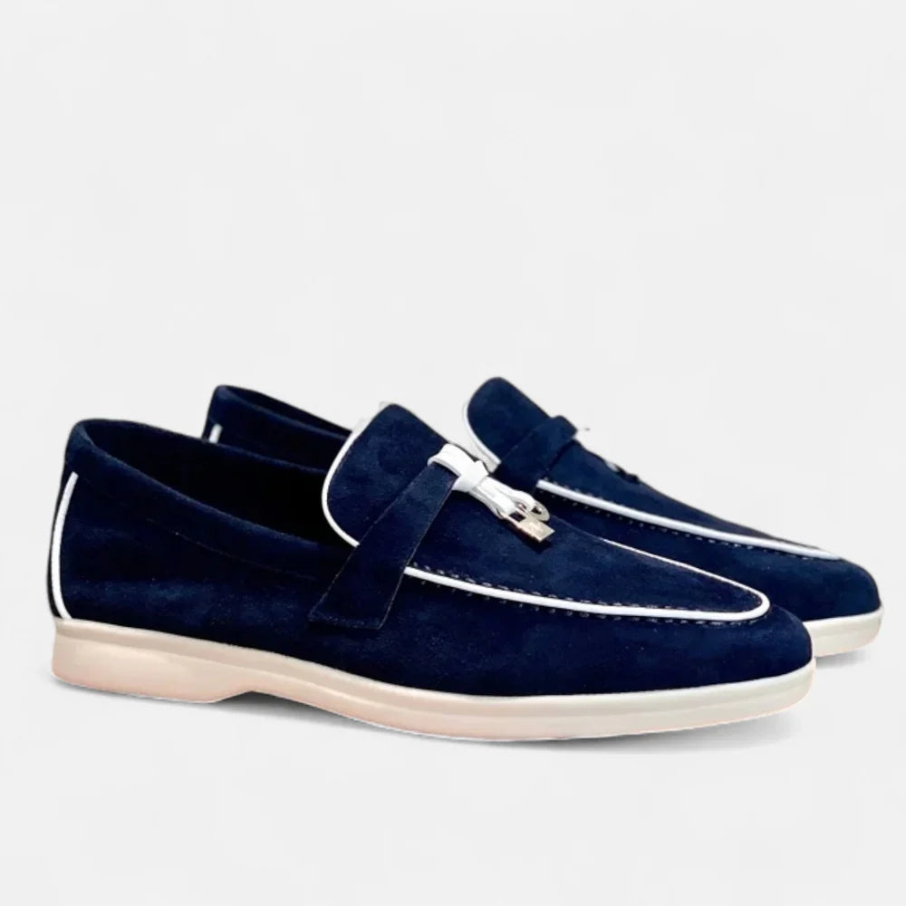 Ambrose Men's Suede Loafers - close-up detail