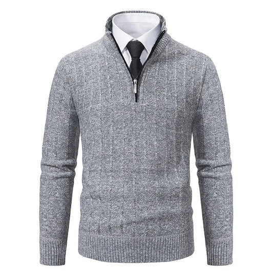 Yves Men's Cable Knit Sweater - styled view