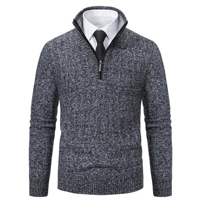 Yves Men's Cable Knit Sweater - close-up detail