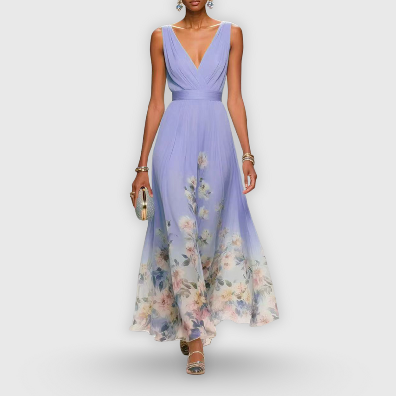 Rowan Women's Floral Maxi Dress - fabric and finish detail