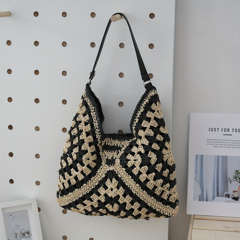 Wilda Women's Crochet Crochet Carryall - back view