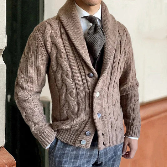 Percy Men's Cable Knit Sweater - front view