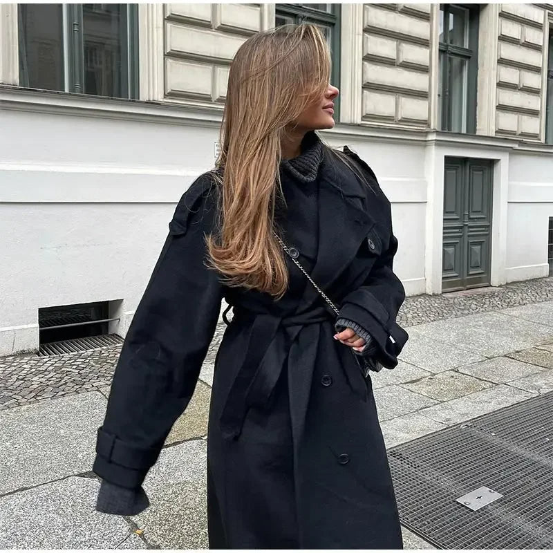 Juno Women's Trench Coat - fabric and finish detail