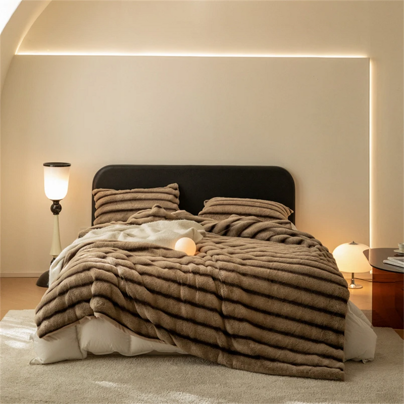 Kestrel Solar Throw Blanket - styled view