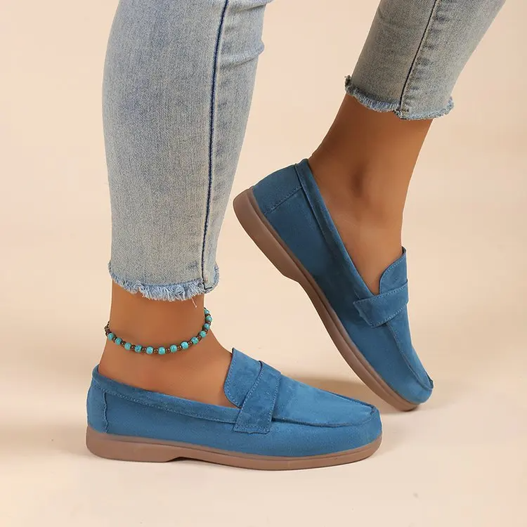 Elise Women's Suede Loafers - shown in use