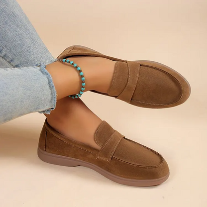 Elise Women's Suede Loafers - close-up detail