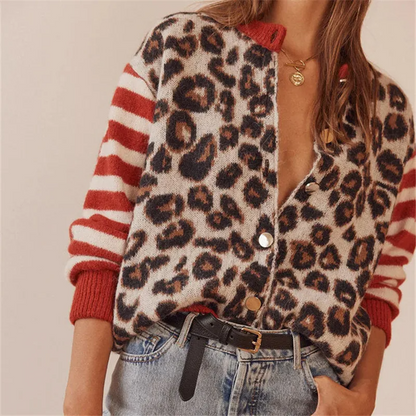 Eloise Women's Leopard Cardigan - styled view