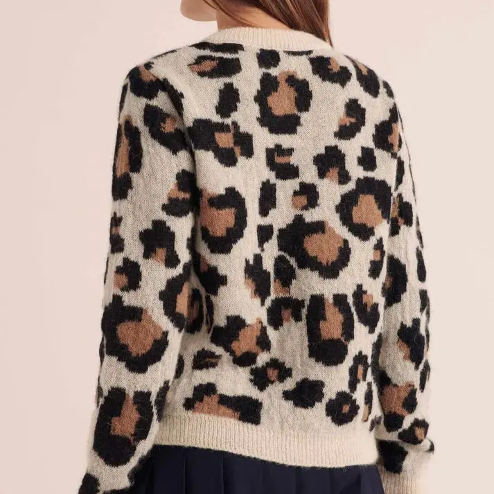 Eloise Women's Leopard Cardigan - styled view
