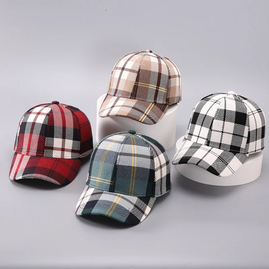 Kira Women's Plaid Hat - styled view