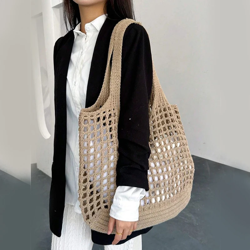 Winona Women's Crochet Crochet Carryall - shown in use