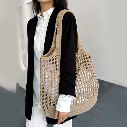 Winona Women's Crochet Crochet Carryall - shown in use