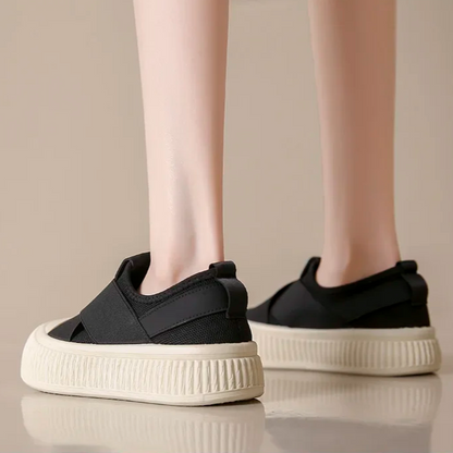 Esme Women's Platform Loafers - fabric and finish detail