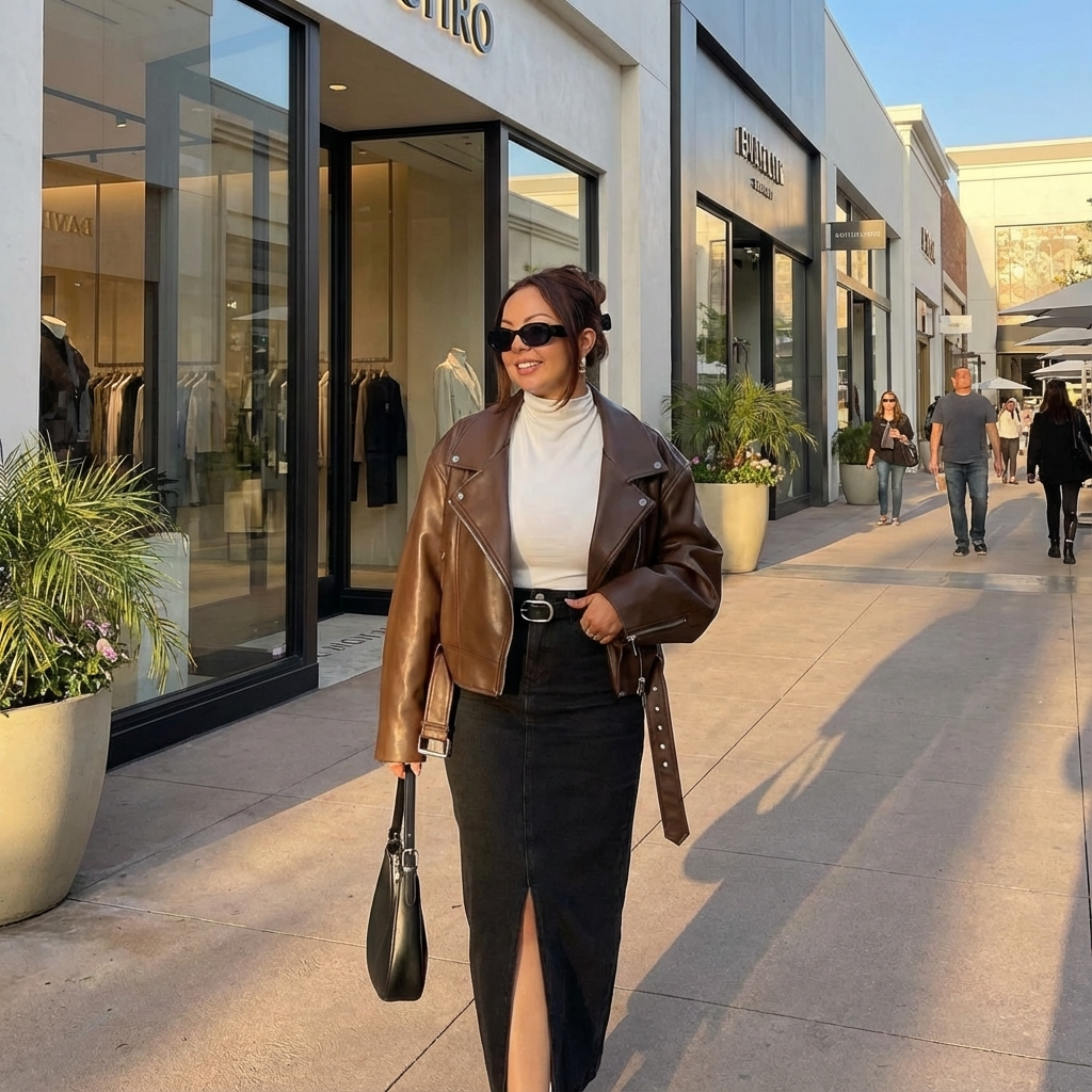 Veste moto courte femme Aria | Zip asymétrique, large col à revers