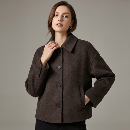 Manteau court femme Marina | Fermeture boutonnée, silhouette structurée