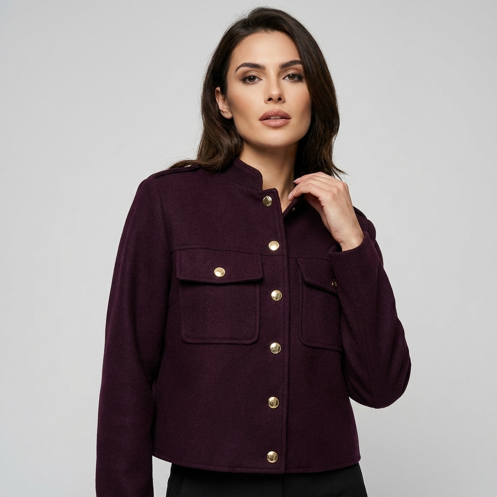 Veste courte pour femmes Seraphina | Boutons sur le devant, poches poitrine