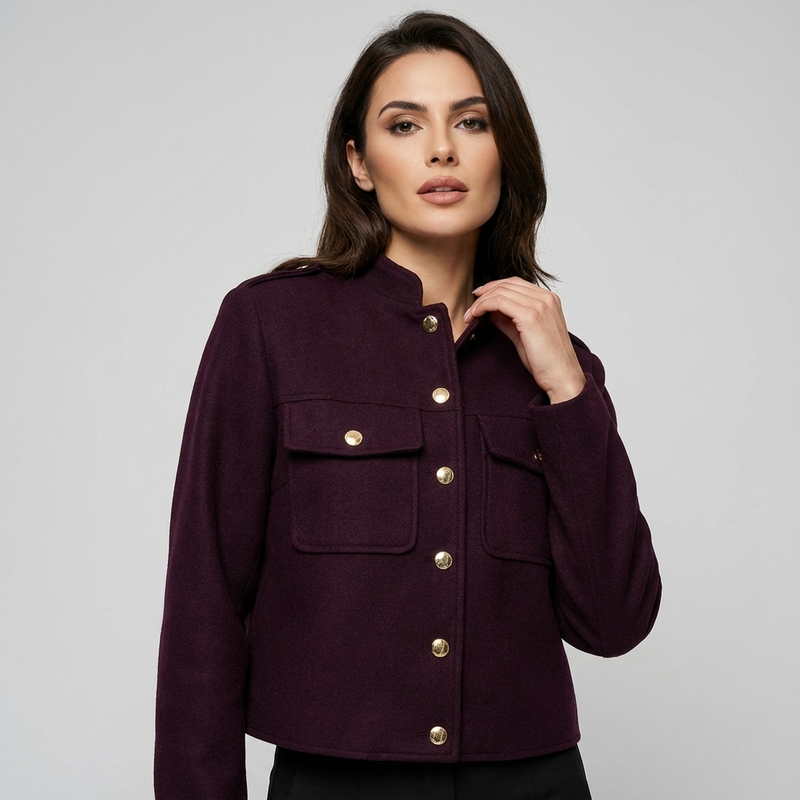 Veste courte pour femmes Seraphina | Boutons sur le devant, poches poitrine