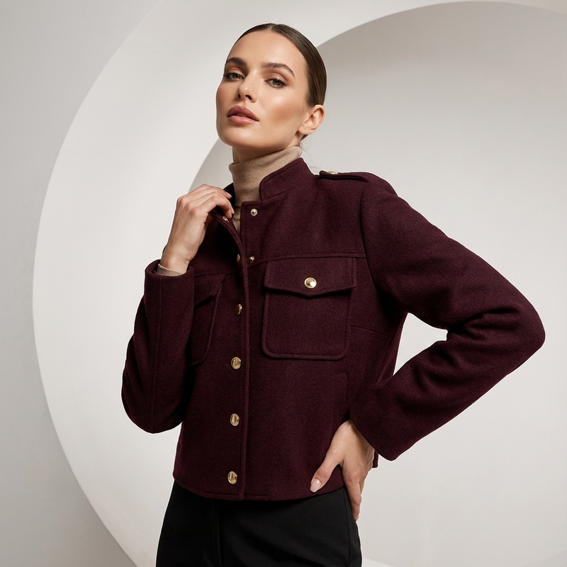 Veste courte pour femmes Seraphina | Boutons sur le devant, poches poitrine