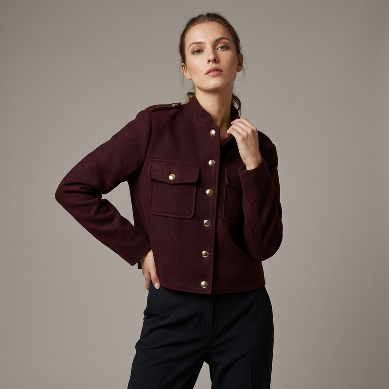 Veste courte pour femmes Seraphina | Boutons sur le devant, poches poitrine