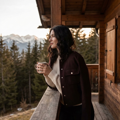 Veste courte pour femmes Seraphina | Boutons sur le devant, poches poitrine